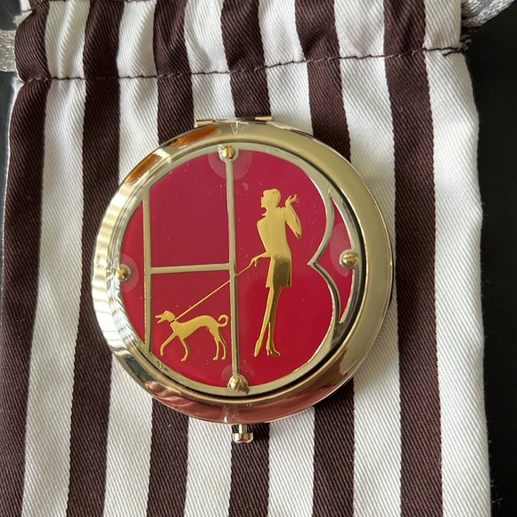 HENRI BENDEL RARE NWT LADY AND THE DOG COMPACT MIRROR - Picture 5 of 7